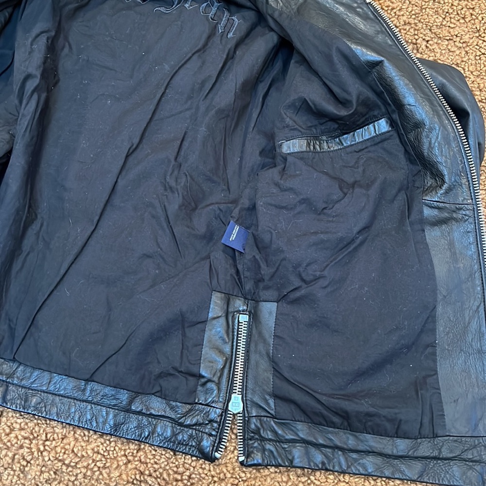 Earl Jean Leather Cafe Style Moto Jacket - Picture 10 of 14